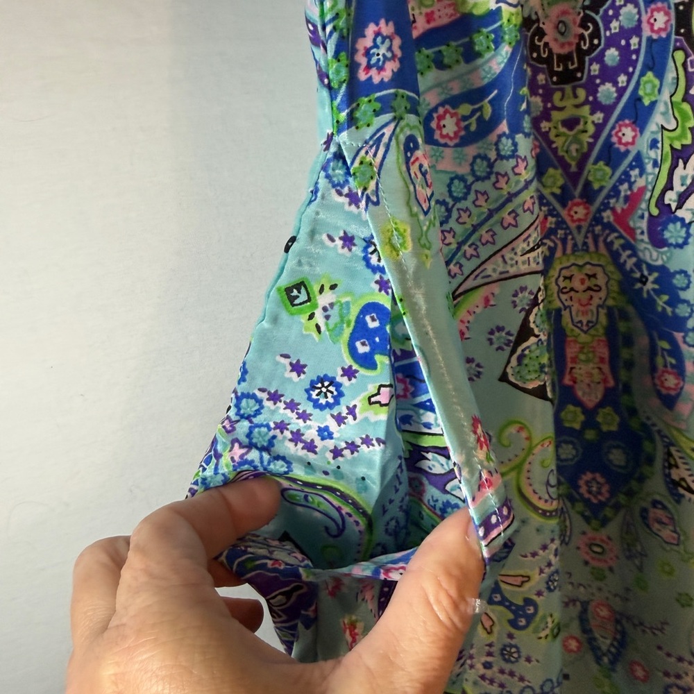 Women’s Boho Print Harem Tapered wide-leg Jumpsuit NWOT One size - Picture 4 of 6